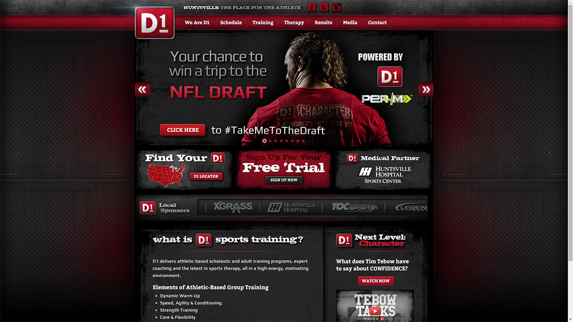 Homepage for D1