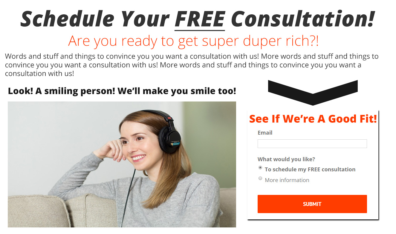 Free Consultation Landing Page